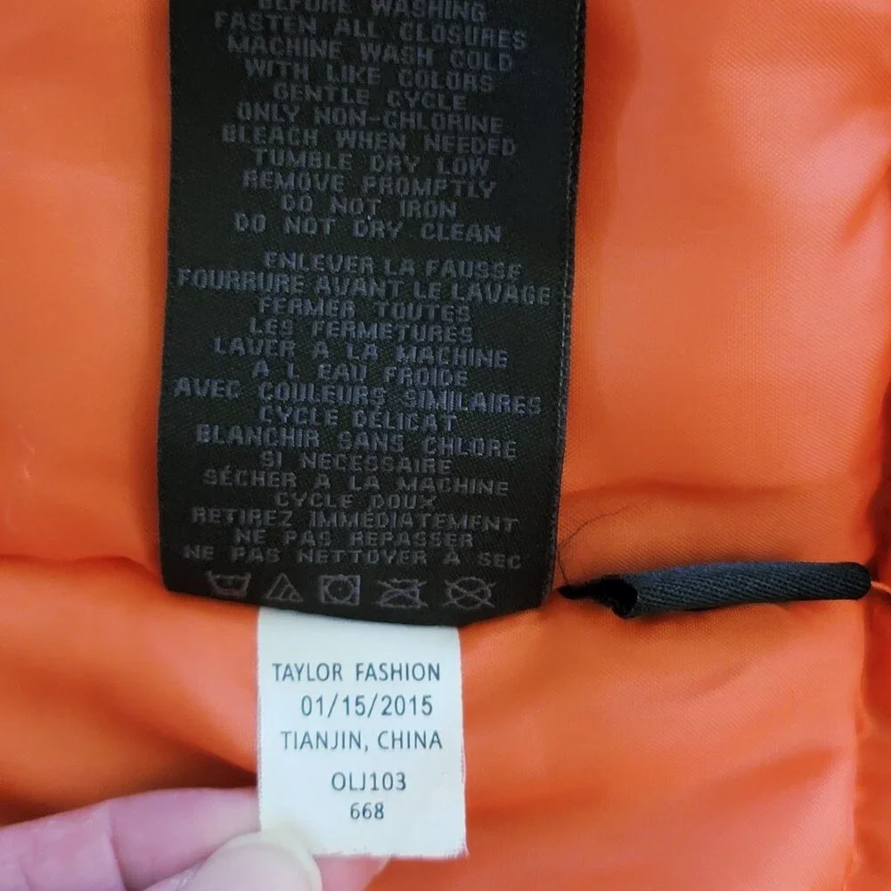 Madden Girl Anorak Olive Green Faux Fur Hooded Jacket L - Picture 7 of 8